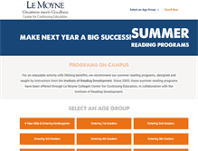 Tablet Screenshot of lemoyne.readingprograms.org